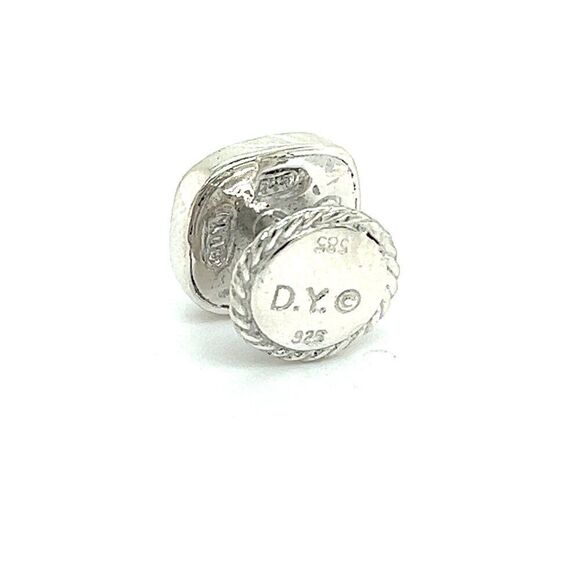 David Yurman Estate PC Tuxedo Button Set Sterling Silver DY413 - Picture 5 of 11